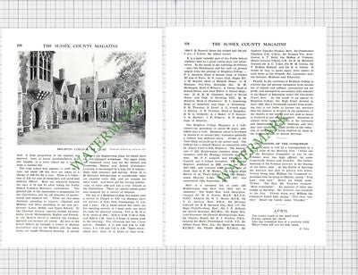9772) Brighton College Sussex Canon W R Dawson  - 1930 Article