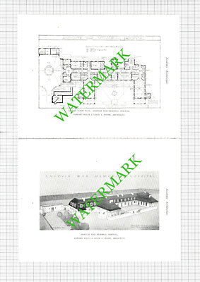 Andover War Memorial Hospital Edward Maufe Leslie Moore  -c.1926 Article/ Prints