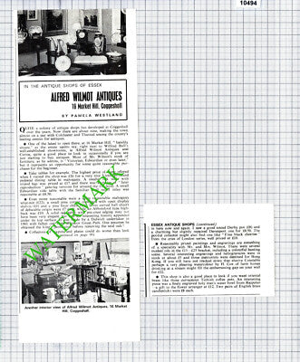 Alfred Wilmot Antiques Coggeshall Essex  - 1971 2-Part Cutting