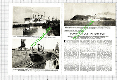 Durban South Africa Port Harbour - 1930s Article