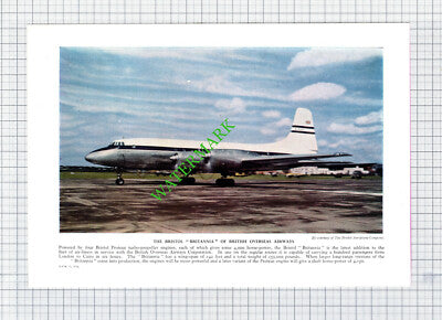 Bristol Britannia Aeroplane /  Vickers-Armstrong Viscount - c.1950s Book Print