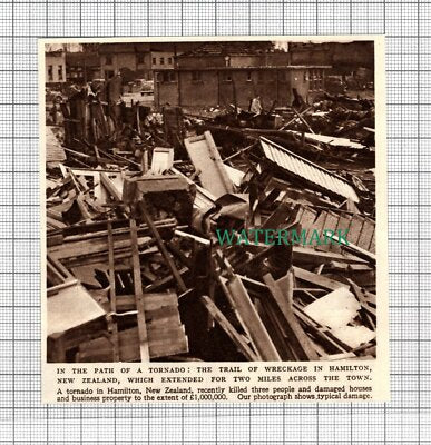 C2733) Hamilton New Zealand Tornado Damage - 1948 Clip