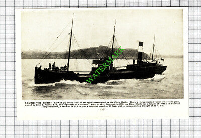 CLARA MONKS Boat John S Monks Ltd  - 1930s Cutting