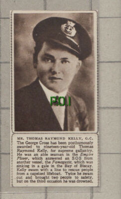 C1052) Mr Thomas Raymond Kelly George Cross Empire Plover Famagusta - 1948