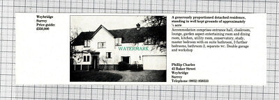C85) Weybridge Surrey  - 1989 House Advert