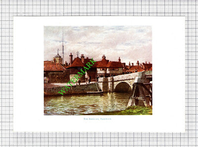 The Barbican Sandwich Kent - c.1916 Small Antique Print