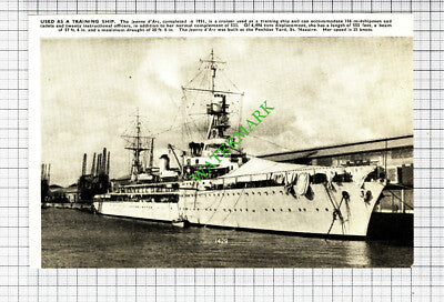 The JEANNE d'ARC Ship  - 1930s Cutting