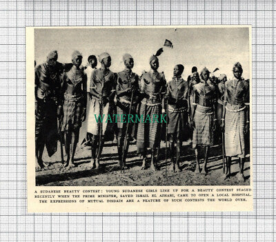 C3787) Sudanese Beauty Contest Sudan Hospital Opening - 1955 Clip