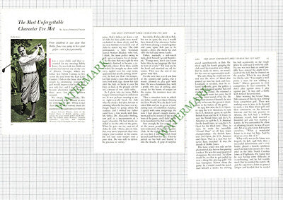 Bobby Jones American Golfer Golf - 1960 Small Article