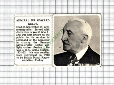 C8144) Admiral Sir Howard Kelly Obituary -1952 SMALL Cutting