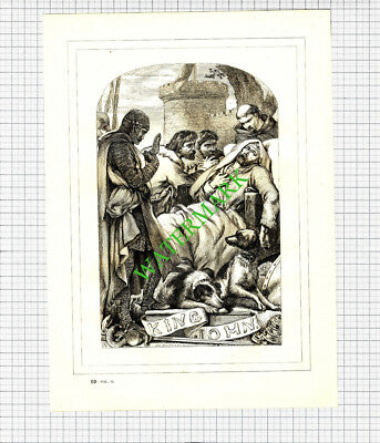 King John William Shakespeare  -  c.1880 Print / Cutting