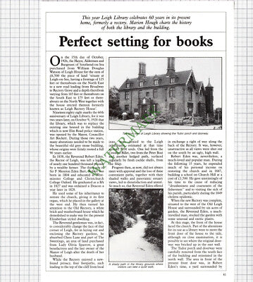 Leigh Library Essex Rev Robert Eden - 1988 Article