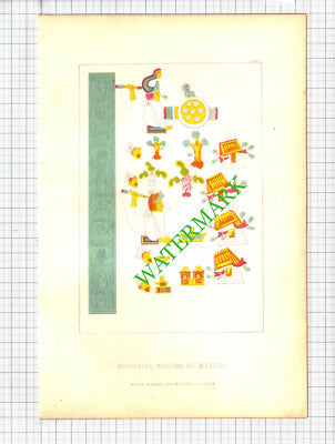 Pictorial Writing Of Mexico - 19th Century Book Print