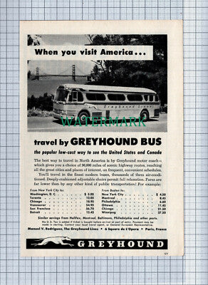 C4265) Greyhound Bus - Vintage Magazine Advert