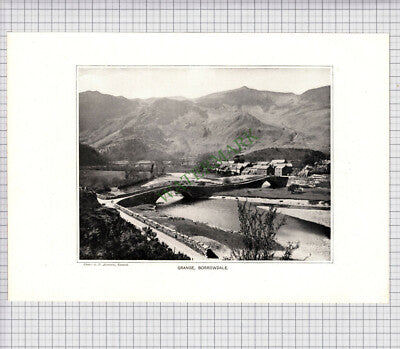 8901) GRANGE BORROWDALE - c.1900 Print / Cutting