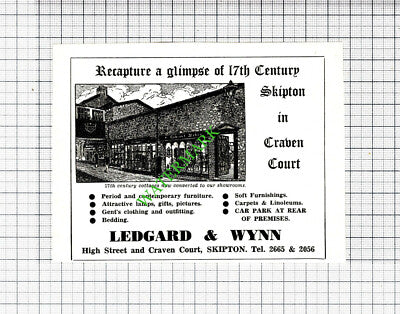 Ledgard & Wynn Craven Court Skipton Yorkshire Advert - 1964 Small Cutting