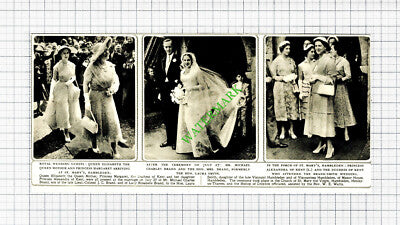 Mr Michael Charles Brand Hon Laura Smith Wedding Hambleden - 1953 Cutting
