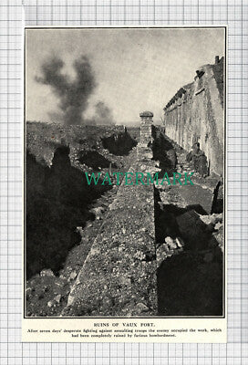 C3860) Ruins Of Vaux Fort - WW1 - 1916 Clip