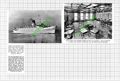 TSS OLYMPIA Ship Alexander Stephens & Sons  -  1953 Cutting