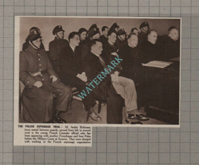 C3359) Polish Espionage Trial M Andre Robineau Sczecin Court - 1950 Clip