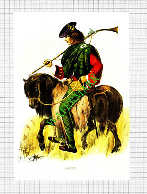 MACNIEL MAC NIEL Scottish Clans  - c.1980 Book Print
