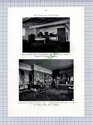 8977) Hampstead London Norman Shaw / Daneway House Gimson - c.1906 Cutting