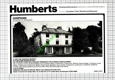 Bishopstoke Hampshire House Sale Advert - 1980 Cutting