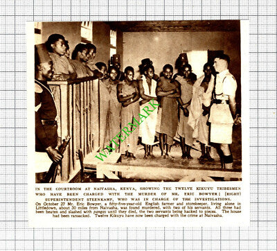 Naivasha Kenya Mr Eric Bowyer Trial Littledown Steenkamp  - 1952 Cutting