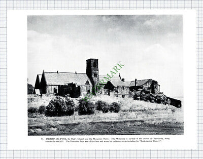 9299) Jarrow On Tyne St Paul's Church - 1958 Book Print