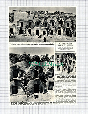 X674) The Ghorfas Of Medinia Primitive Housing Tunisia - 1951 Clip