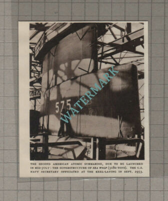 C3229) American Atomic Submarine SEA WOLF - 1955 Clip