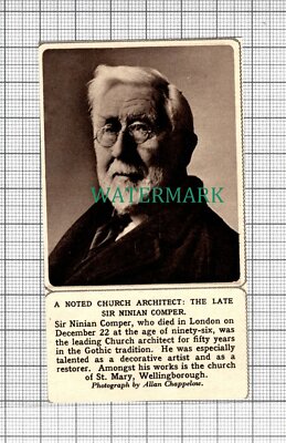 C2564) Sir Ninian Comper Church Architect Obituary - 1961 Clip SMALL