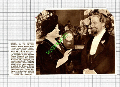 Mr Emlyn Williams Theatre Royal Drury Lane Charles Dickens  -  1952 Cutting