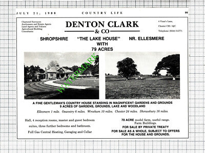Chobham Woking Surrey / The Lake House Ellesmere House Advert -  1988 Cutting