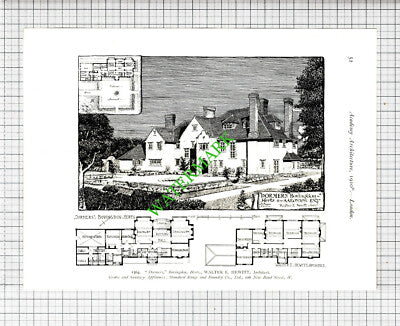 Dormers Bovingdon Walter Hewitt / Oliver Leeson Northumberland - 1910 Print