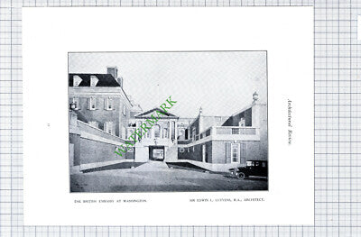 British Embassy Washington Sir Edwin Lutyens Architect  -c.1928 Book Print