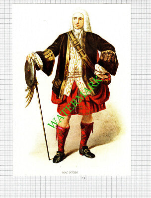 MACINTOSH MAC INTOSH Scottish Clans  - c.1980 Book Print