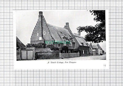 C5888) Fen Drayton Dutch Cottage - c.1912 Cutting