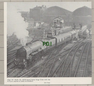C1568) Class A1 Pacific 60130 Kestrel Kings Cross Train - c.1965 Clip
