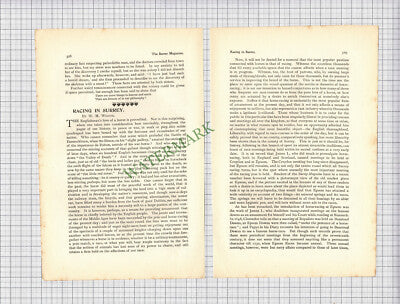 8913) Horse Racing In Surrey Epsom  -1900 Article