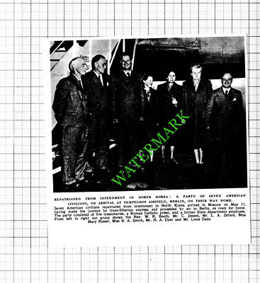 Americans Korea Jensen Zellers Louis Dans Mary Rosser - c.1950s Small Cutting