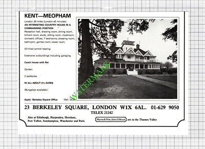 Meopham Kent House Sale Advert - 1980 Cutting