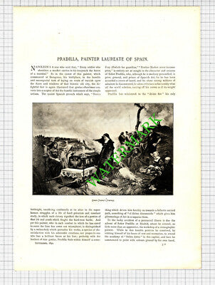 Pradilla Artist Painter Laureate Of Spain - 1891 Article