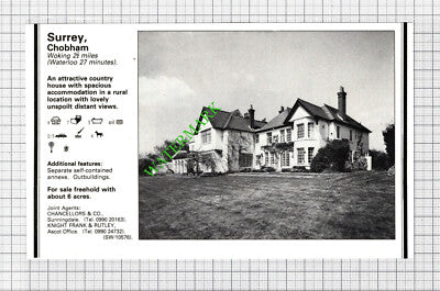 Chobham Surrey / Wokingham Berkshire House Sale Advert - 1980 Cutting