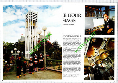 Netherlands Centennial Carillon Tower Canada Herman Bergink - 1979 Article