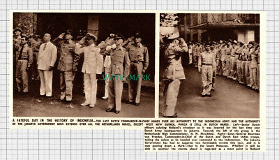 C3632) H M Hirschfeld Lieut Gen Buurman van Vreeden Indonesia - 1950 Clip