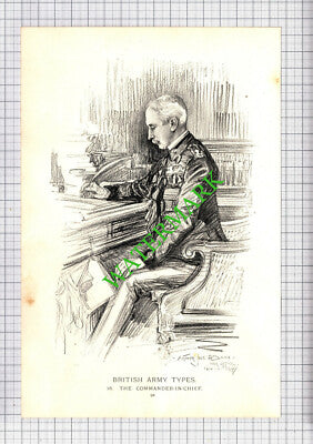 British Army Commander In Chief Arthur Jule Goodman - 1898 Book Print