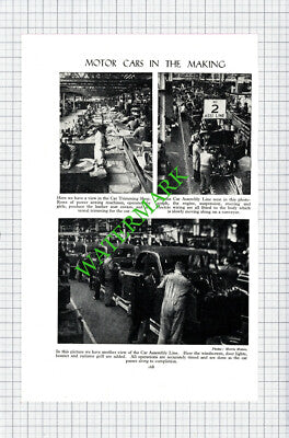 Morris Motors Car Factory  - c.1950s Cutting / Print
