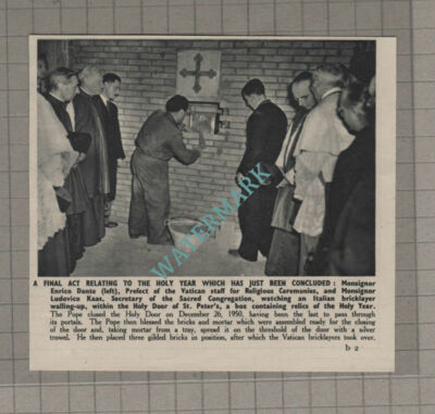 C1371) Monsignor Enrico Dante Ludovico Kaas St Peter's Pope Vatican - 1951 Clip