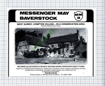 Compton West Surrey House Sale Advert - 1981 Cutting / Print